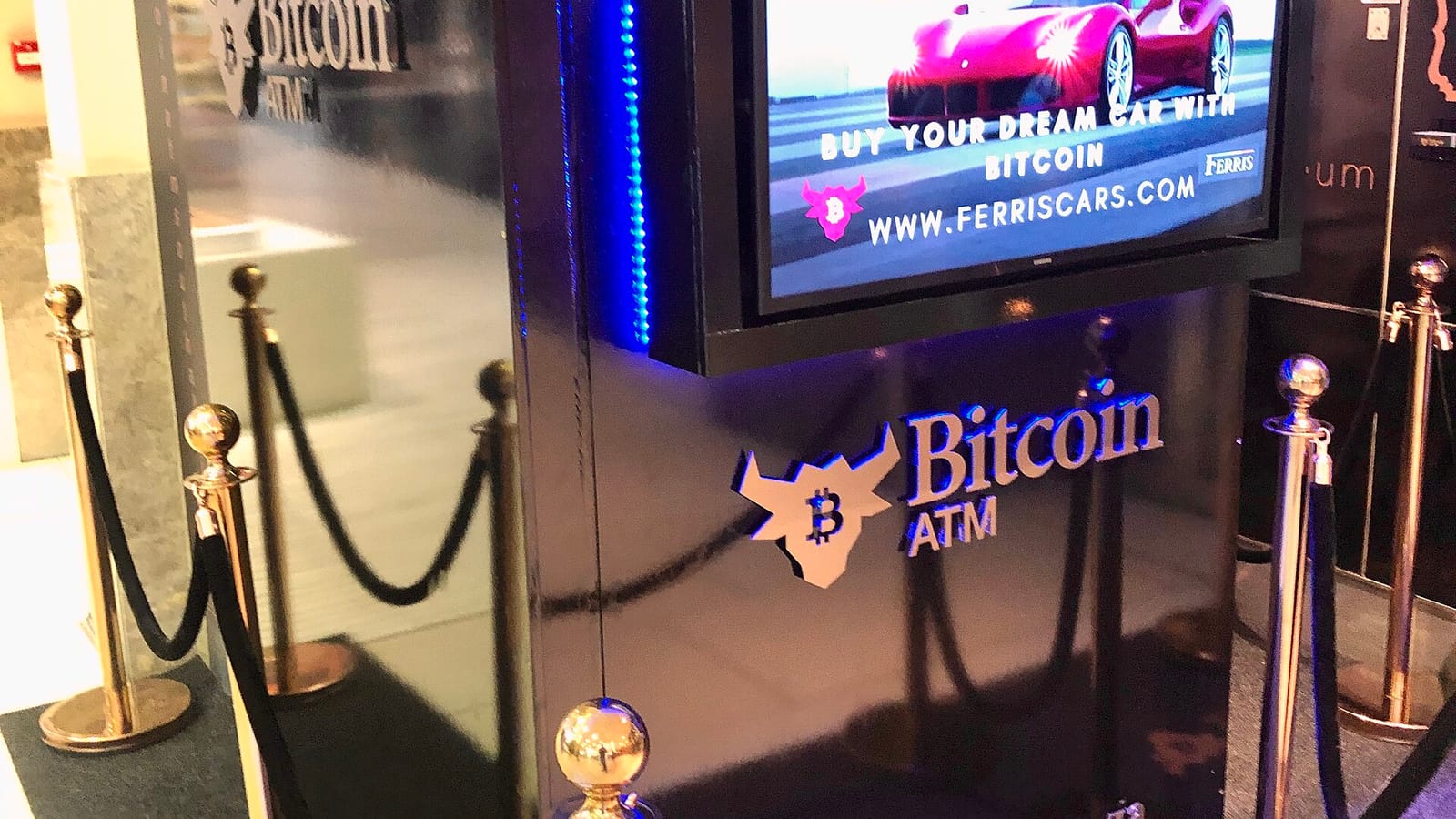 Bitcoin ATM kiosk in Sandton City, South Africa